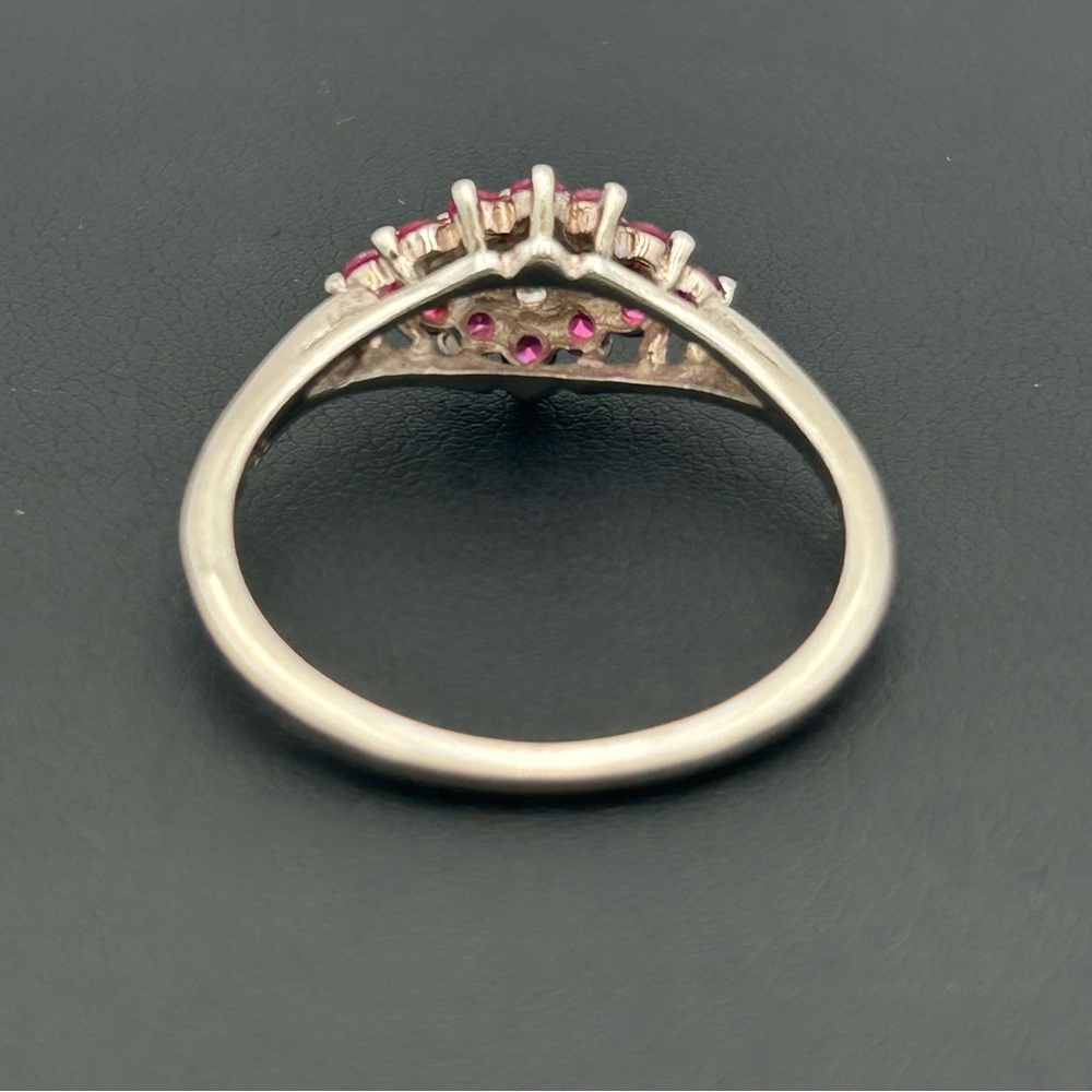 RJ Graziano Sterling Silver and Magenta Gemstone Ring - Picture 7 of 8